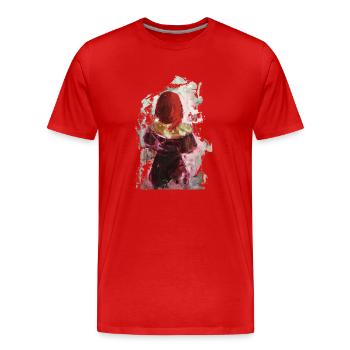I see red again oil painting oil paints painting design - Men's Premium Organic T-Shirt - red - Front - Damien (186cm)