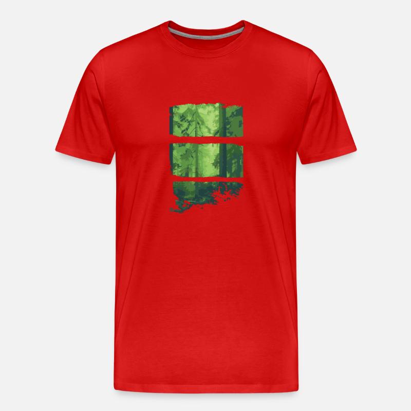 WALD - Männer Premium Bio T-Shirt - Rot
