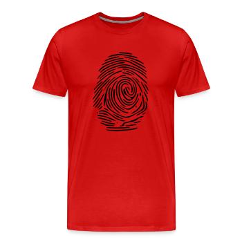 Biologie Vector Empreinte digitale - T-shirt bio Premium Homme - rouge - Devant - Damien (186cm)