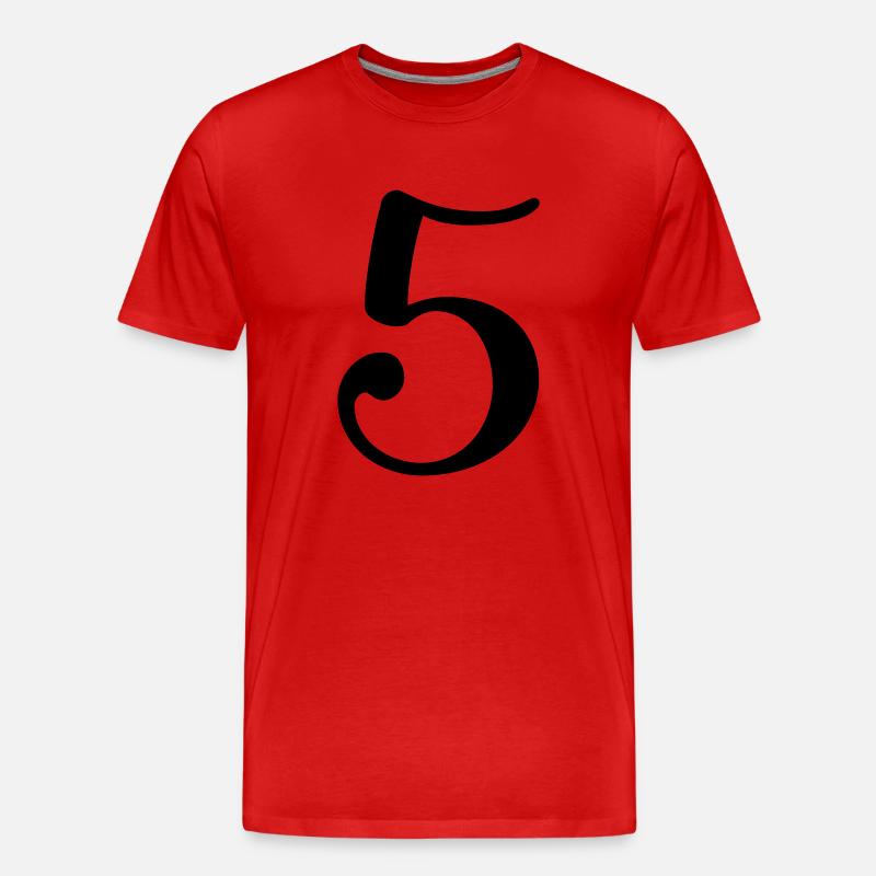 5 - Männer Premium Bio T-Shirt - Rot
