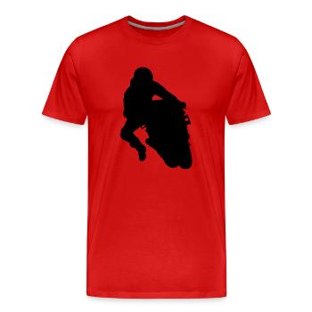 Motorrad motorsport Superbike motorcycle moto gp - Männer Premium Bio T-Shirt - Rot - Vorne - Damien (186cm)