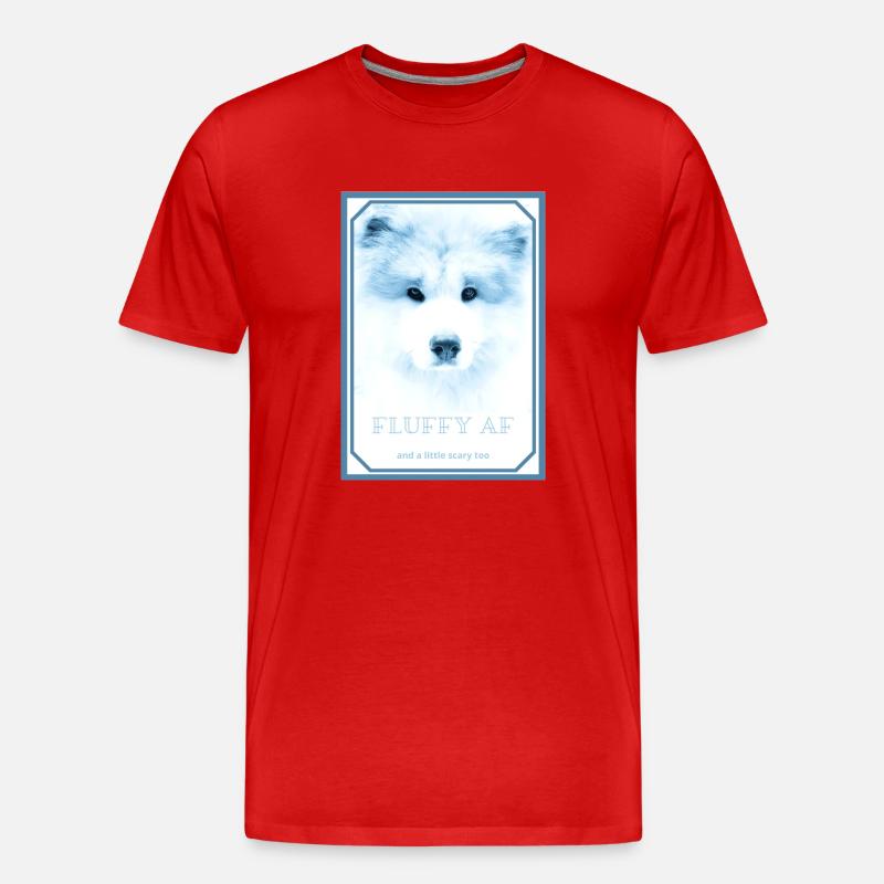 FLUFFY AF 1 - Männer Premium Bio T-Shirt - Rot