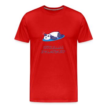 OFFIZELLES SCHLAFSHIRT - Männer Premium Bio T-Shirt - Rot - Vorne - Damien (186cm)
