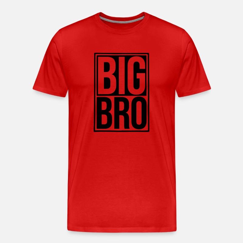 Big Bro Schild Logo - Männer Premium Bio T-Shirt - Rot