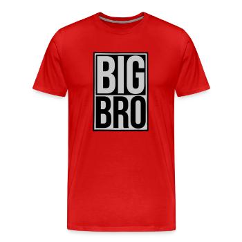 Shield Big Bro Logo - T-shirt bio Premium Homme - rouge - Devant - Damien (186cm)