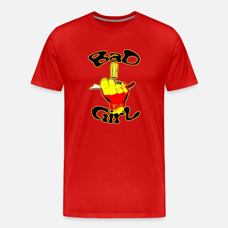 Das böse Mädchen - Männer Premium Bio T-Shirt - Rot