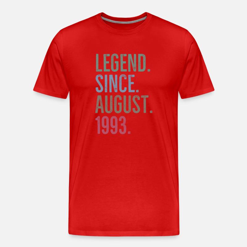 Legende seit August 1993 - Männer Premium Bio T-Shirt - Rot