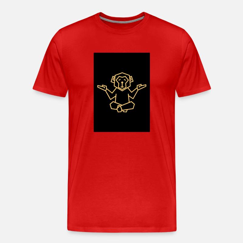 Like a Monkey Design - Männer Premium Bio T-Shirt - Rot