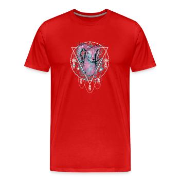 Widder Sternzeichen Spirituell - Männer Premium Bio T-Shirt - Rot - Vorne - Damien (186cm)