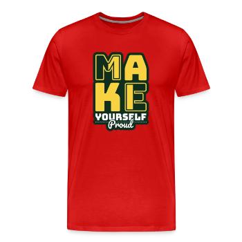 Rendez-vous fier - T-shirt bio Premium Homme - rouge - Devant - Damien (186cm)