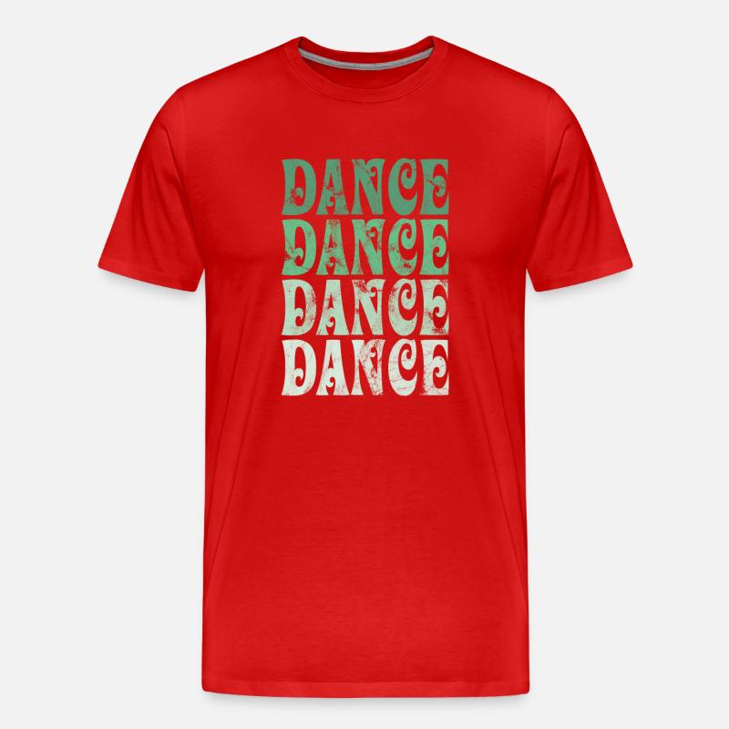Dance Retro - Männer Premium Bio T-Shirt - Rot