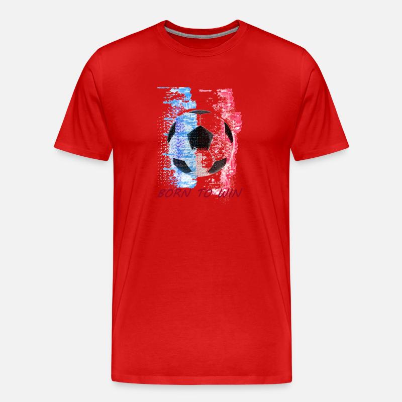 Fußball - Männer Premium Bio T-Shirt - Rot