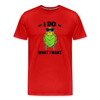Wellensittich - Männer Premium Bio T-Shirt - Rot - Vorne - Damien (186cm)