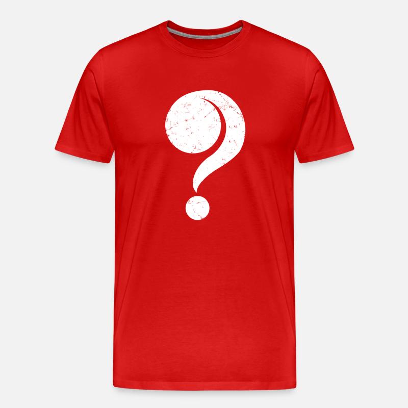 Fragezeichen ? sixties - Männer Premium Bio T-Shirt - Rot