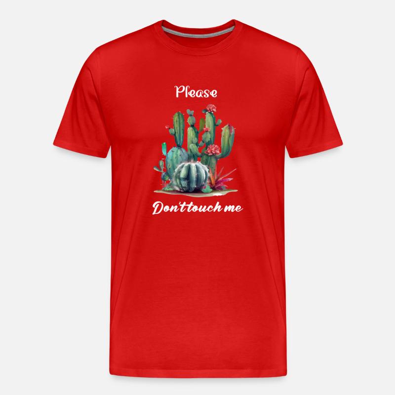 Bitte berühren Sie mich nicht - Männer Premium Bio T-Shirt - Rot