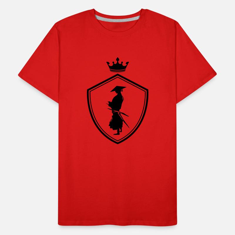 Samurai Warrior Crest Men's Premium Organic T-Shirt