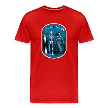 Wassersport - Männer Premium Bio T-Shirt - Rot - Vorne - Damien (186cm)