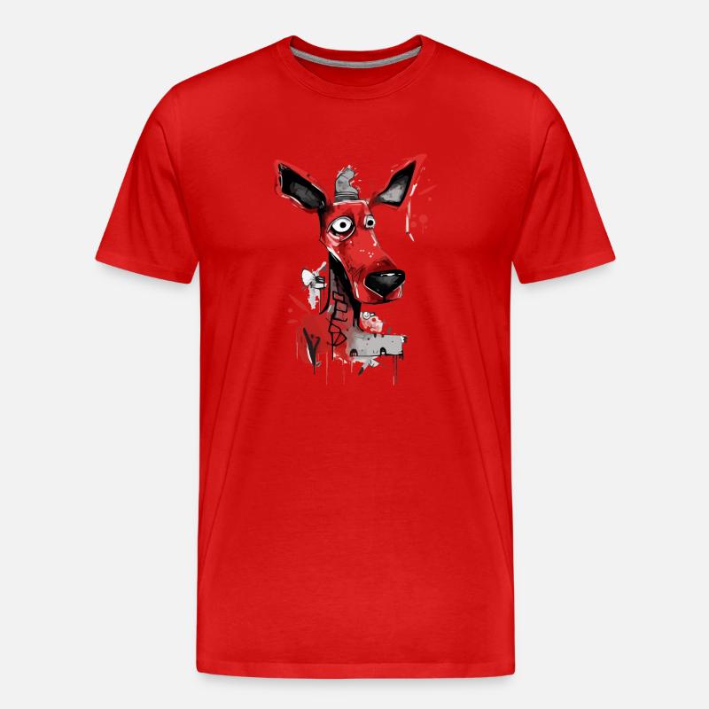 Dongi der rote Hund - Männer Premium Bio T-Shirt - Rot