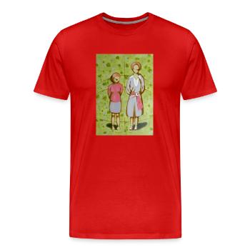 Sisters - Men's Premium Organic T-Shirt - red - Front - Damien (186cm)