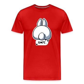 Nope - Männer Premium Bio T-Shirt - Rot - Vorne - Damien (186cm)