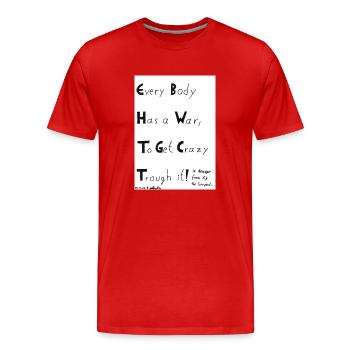 a Message from Yig the Serpent - Männer Premium Bio T-Shirt - Rot - Vorne - Damien (186cm)