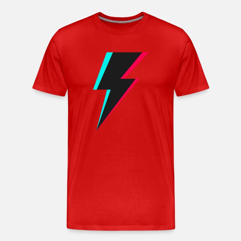 Blitz Logo - Männer Premium Bio T-Shirt - Rot