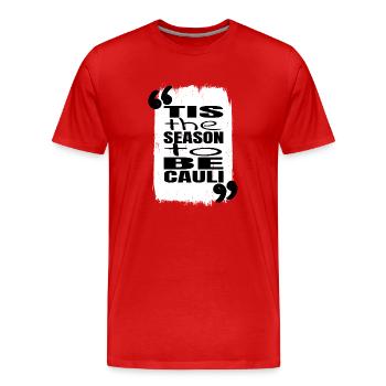 Bodybuilder Awesome Christmas Present Computer - Men's Premium Organic T-Shirt - red - Front - Damien (186cm)