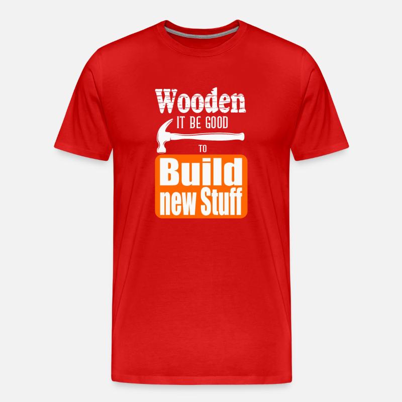 Build new stuff - Männer Premium Bio T-Shirt - Rot