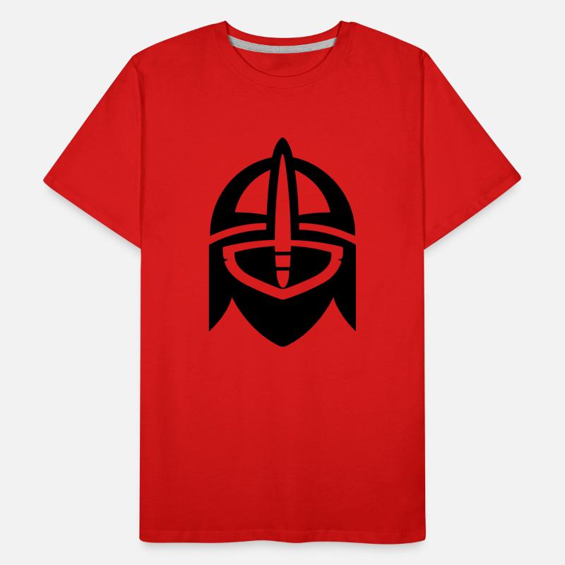 Wikingerhelm Krieger Männer Premium Bio T-Shirt