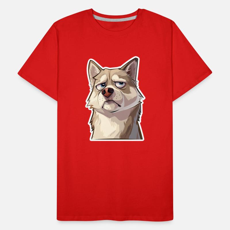Grumpy the Husky Männer Premium Bio T-Shirt