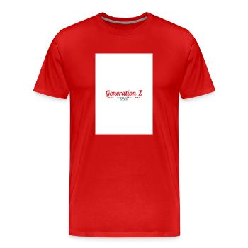 Generation Z - Männer Premium Bio T-Shirt - Rot - Vorne - Damien (186cm)