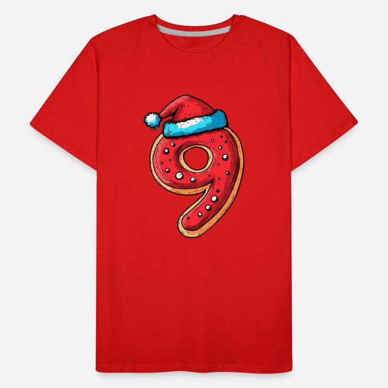 Biscuit de Noël à 9 chiffres T-shirt bio Premium Homme