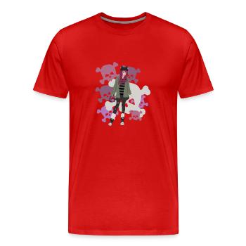 Emo Girl - T-shirt bio Premium Homme - rouge - Devant - Damien (186cm)