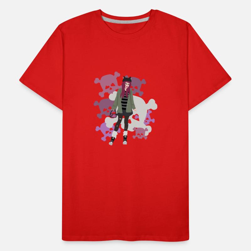 Emo Mädchen Männer Premium Bio T-Shirt