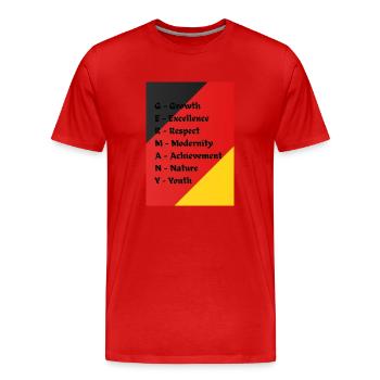 Allemagne - T-shirt bio Premium Homme - rouge - Devant - Damien (186cm)