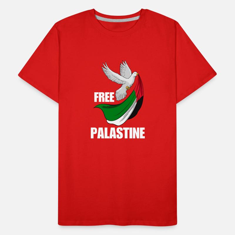 Free Palestine Design – Statement for Peace Men's Premium Organic T-Shirt