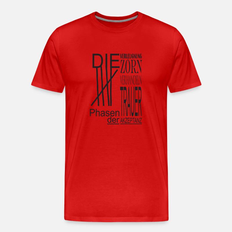 5 phasen der Akzeptanz - Männer Premium Bio T-Shirt - Rot