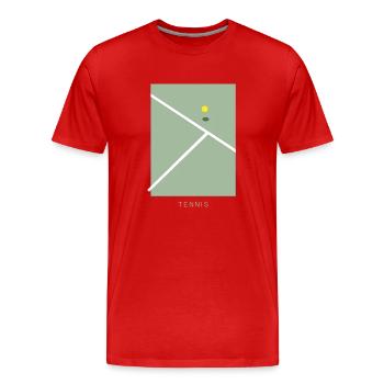 Tennis Art - T-shirt bio Premium Homme - rouge - Devant - Damien (186cm)