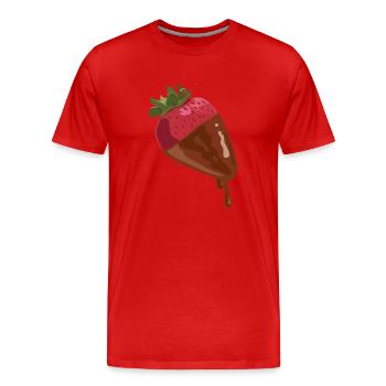 schokolade suessigkeiten candy chocolate118 - Männer Premium Bio T-Shirt - Rot - Vorne - Damien (186cm)