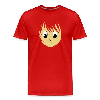 Anime Girlie Manga Girl Mädchen 3c - Männer Premium Bio T-Shirt - Rot - Vorne - Damien (186cm)