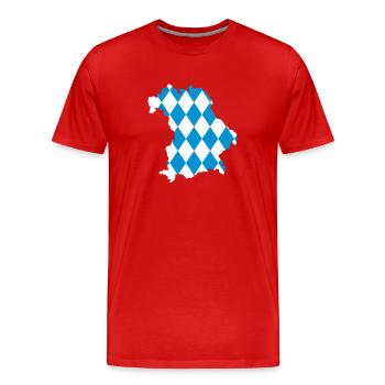 Bayern - Männer Premium Bio T-Shirt - Rot - Vorne - Damien (186cm)
