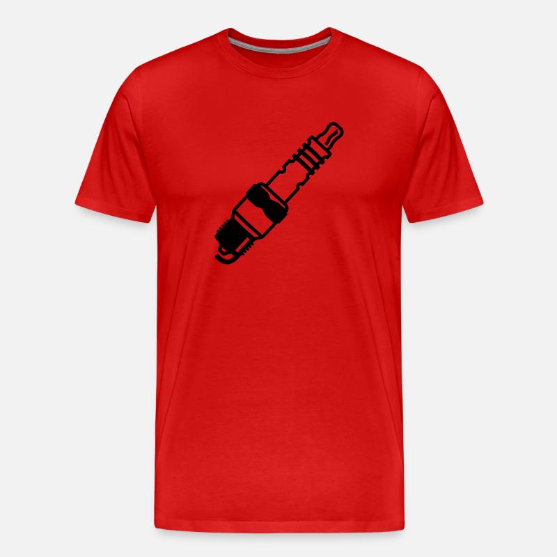 Zündkerze - Männer Premium Bio T-Shirt - Rot