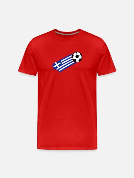 greece flag - Men's Premium Organic T-Shirt - red