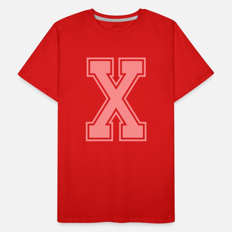 Buchstabe X Männer Premium Bio T-Shirt