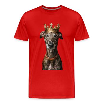Lévrier - T-shirt bio Premium Homme - rouge - Devant - Damien (186cm)