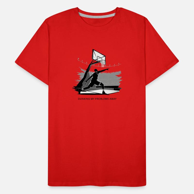 Dunking My Problems Away Basketball Männer Premium Bio T-Shirt