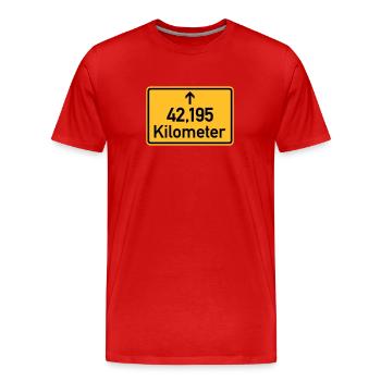 Marathon - T-shirt bio Premium Homme - rouge - Devant - Damien (186cm)