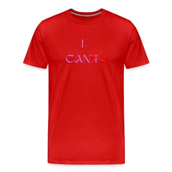 Red Typography Push Your Limit T Shirt - Männer Premium Bio T-Shirt - Rot - Vorne - Damien (186cm)