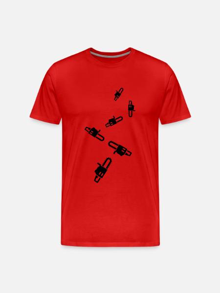 Chainsaw Icon Icon - Men's Premium Organic T-Shirt - red