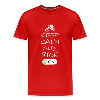 biken - Männer Premium Bio T-Shirt - Rot - Vorne - Damien (186cm)